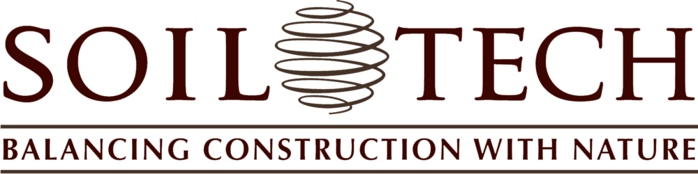 A brown and red logo for a construction company.