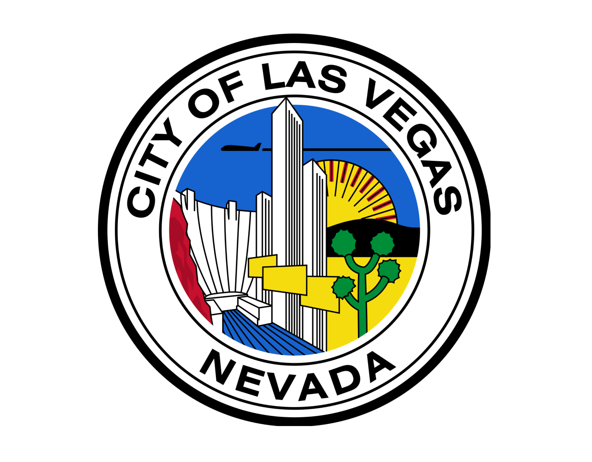 A city of las vegas logo with the words nevada in it.