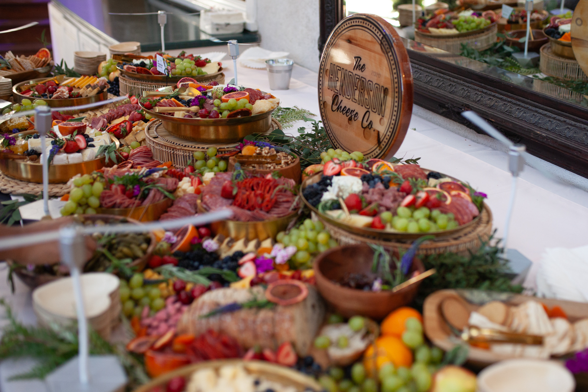 A table full of food with many different types.