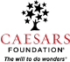 A black and white logo of the caesars foundation.