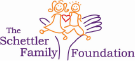 A drawing of two people holding hands with the words adler family foundation underneath.